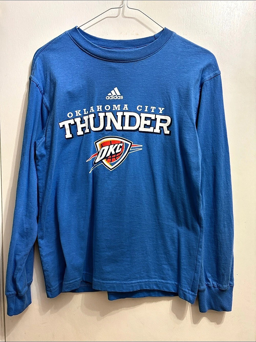 adidas Oklahoma City Thunder long-sleeve tee Blue Long Sleeve Like New